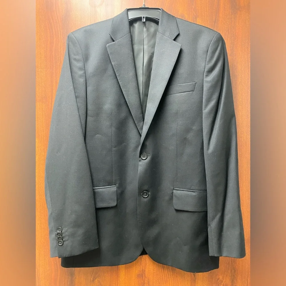 Banana Republic Men’s Black Suit Jacket Blazer Sz 38R 100% Wool - Picture 4 of 15